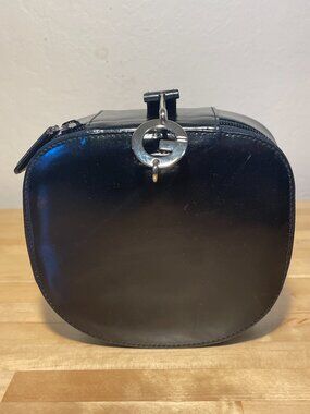 Vintage Gucci Tom Ford Era Black Leather Vanity Bag / Mini Case